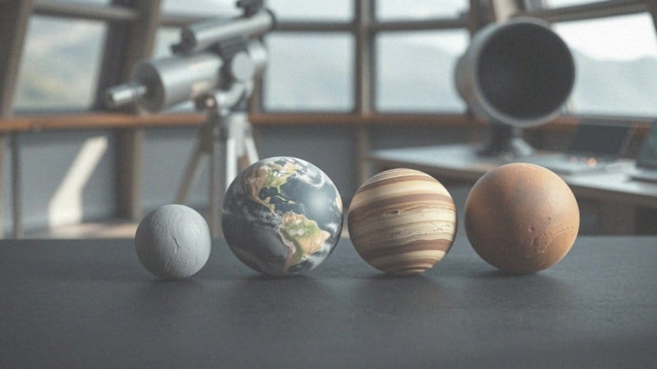 Jak wyglądają porównania wielkości planet skalistych?