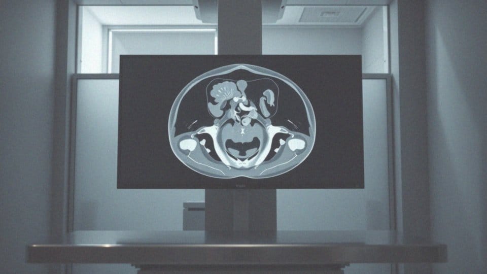 Jakie struktury są oceniane podczas tomografii miednicy?